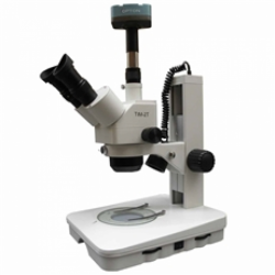 Estereoscópio Trinocular - Digital, Zoom 1X ~ 4X, Aum. 10x a 160x, Ilum. Transmitida e Refletida a LED e Câmera CMOS com saída USB e Software