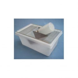 Caixa de Polipropileno 30 x 19 x 12 cm Mousepack Tampa Inox completa