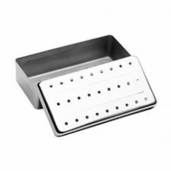 Estojo em Inox Perfurado - 26 x 12 x 6cm